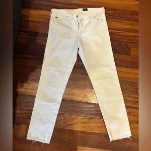 White AG jeans slim straight ankle size 28